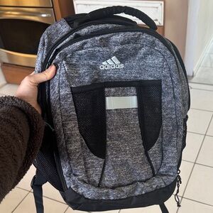 adidas Heather Gray and mint Travel Backpack